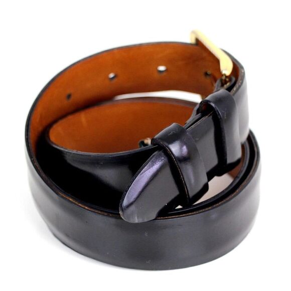 Cole Haan BLACK GENUINE LEATHER 1 1/8"Wd CASUAL DRESS MEN'S BELT Sz 34/85 (B35 - Picture 5 of 15
